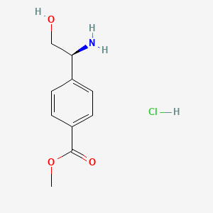 molecular formula C10H14ClNO3 B6360826 methyl 4-[(1S)-1-amino-2-hydroxyethyl]benzoate;hydrochloride CAS No. 1336889-03-2