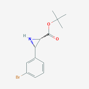 molecular formula C13H16BrNO2 B6360828 trans-Tert-butyl 3-(3-bromophenyl)-aziridine-2-carboxylate CAS No. 1637781-22-6