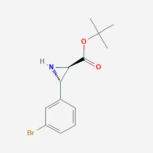 molecular formula C13H16BrNO2 B6360835 cis-Tert-butyl 3-(3-bromophenyl)-aziridine-2-carboxylate CAS No. 1637781-41-9