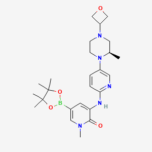 1-Methyl-3-[[5-[(2R)-2-methyl-4-(oxetan-3-yl)piperazin-1-yl]-2-pyridyl]amino]-5-(4,4,5,5-tetramethyl-1,3,2-dioxaborolan-2-yl)pyridin-2-one