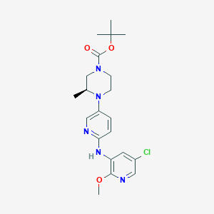 molecular formula C21H28ClN5O3 B6360992 tert-Butyl (3S)-4-{6-[(5-chloro-2-methoxypyridin-3-yl)amino]pyridin-3-yl}-3-methylpiperazine-1-carboxylate CAS No. 1433854-85-3