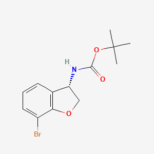 molecular formula C13H16BrNO3 B6361064 tert-butyl N-[(3S)-7-bromo-2,3-dihydro-1-benzofuran-3-yl]carbamate CAS No. 1258400-18-8
