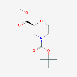 molecular formula C11H19NO5 B6361215 O4-tert-Butyl O2-methyl (2S)-morpholine-2,4-dicarboxylate CAS No. 1932484-68-8