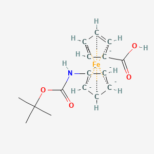 molecular formula C16H19FeNO4-6 B6361369 tert-butyl N-cyclopentylcarbamate;cyclopenta-2,4-diene-1-carboxylic acid;iron CAS No. 219718-13-5