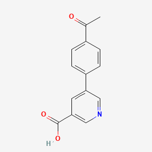 molecular formula C14H11NO3 B6361501 5-(4-Acetylphenyl)nicotinic acid CAS No. 1193240-66-2