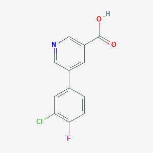 molecular formula C12H7ClFNO2 B6361507 5-(3-Chloro-4-fluorophenyl)nicotinic acid CAS No. 1261962-61-1