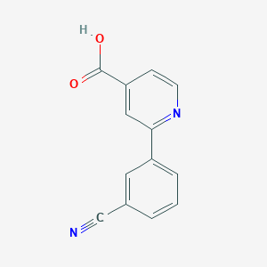 molecular formula C13H8N2O2 B6361510 2-(3-Cyanophenyl)isonicotinic acid CAS No. 1258633-86-1