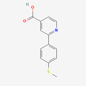molecular formula C13H11NO2S B6361529 2-(4-(Methylthio)phenyl)isonicotinic acid CAS No. 1261906-11-9