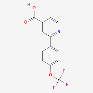 molecular formula C13H8F3NO3 B6361532 2-(4-(Trifluoromethoxy)phenyl)isonicotinic acid CAS No. 1258269-14-5