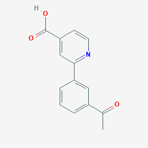 molecular formula C14H11NO3 B6361535 2-(3-Acetylphenyl)isonicotinic acid CAS No. 1262005-25-3