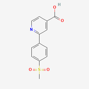 molecular formula C13H11NO4S B6361542 2-(4-Methylsulfonylphenyl)isonicotinic acid CAS No. 1258621-88-3