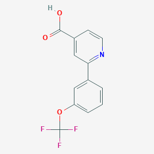 molecular formula C13H8F3NO3 B6361550 2-(3-(Trifluoromethoxy)phenyl)isonicotinic acid CAS No. 1258635-44-7