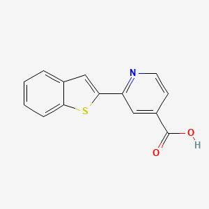 molecular formula C14H9NO2S B6361586 2-[Benzo(b)thiophen-2-yl]isonicotinic acid CAS No. 1262000-82-7