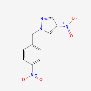 molecular formula C10H8N4O4 B6361646 4-Nitro-1-[(4-nitrophenyl)methyl]-1H-pyrazole CAS No. 90920-49-3