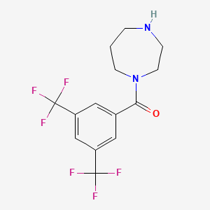 molecular formula C14H14F6N2O B6362101 1-[3,5-Bis(trifluoromethyl)benzoyl]-1,4-diazepane CAS No. 1240573-62-9