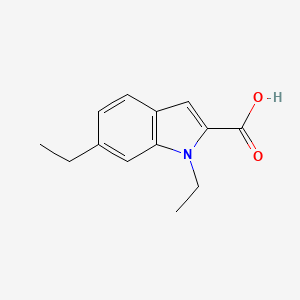 molecular formula C13H15NO2 B6362142 1,6-Diethyl-1H-indole-2-carboxylic acid CAS No. 1240570-70-0