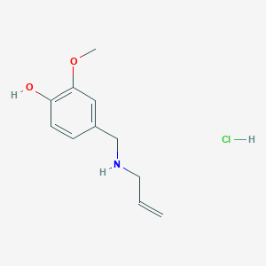molecular formula C11H16ClNO2 B6362206 2-Methoxy-4-{[(prop-2-en-1-yl)amino]methyl}phenol hydrochloride CAS No. 1240567-34-3
