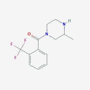 molecular formula C13H15F3N2O B6362330 3-Methyl-1-[2-(trifluoromethyl)benzoyl]piperazine CAS No. 1240571-05-4