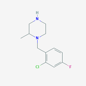 molecular formula C12H16ClFN2 B6362413 1-[(2-Chloro-4-fluorophenyl)methyl]-2-methylpiperazine CAS No. 1240570-72-2