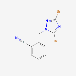 molecular formula C10H6Br2N4 B6362557 2-[(3,5-Dibromo-1H-1,2,4-triazol-1-yl)methyl]benzonitrile CAS No. 1240574-03-1