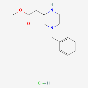 molecular formula C14H21ClN2O2 B6362863 Methyl (4-Benzylpiperazin-2-yl)acetate hydrochloride CAS No. 1216729-42-8