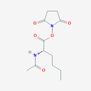 molecular formula C12H18N2O5 B6362903 N-alpha-Acetyl-L-norleucine succinimidyl ester (Ac-L-Nle-OSu) CAS No. 1025724-61-1