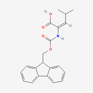 molecular formula C21H21NO4 B6362956 N-alpha-(9-Fluorenylmethyloxycarbonyl)-2,3-dehydro-leucine (Fmoc-2,3-dehydroLeu-OH) CAS No. 198546-09-7