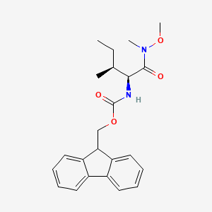 molecular formula C23H28N2O4 B6362976 N-alpha-(9-Fluorenylmethyloxycarbonyl)-N-methyl-N-methyloxy-L-isoleucine amide CAS No. 198546-52-0