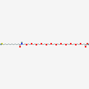 molecular formula C38H75NO15S B6363032 alpha-(11-Mercapto-undecanoylamido)-omega-carboxy dodeca(ethylene glycol) CAS No. 1233721-06-6