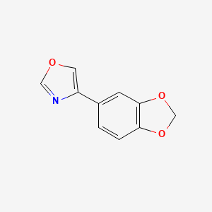 molecular formula C10H7NO3 B6363142 4-(2H-1,3-Benzodioxol-5-yl)-1,3-oxazole CAS No. 1253528-03-8