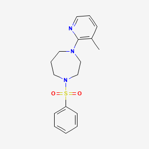 B6363255 1-(Benzenesulfonyl)-4-(3-methylpyridin-2-yl)-1,4-diazepane CAS No. 1253528-17-4