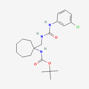 molecular formula C20H30ClN3O3 B6363278 tert-Butyl N-[1-({[(3-chlorophenyl)carbamoyl]amino}methyl)cycloheptyl]carbamate CAS No. 1253528-14-1