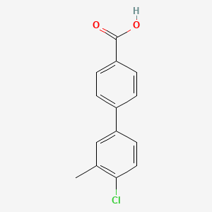 molecular formula C14H11ClO2 B6363322 4-(4-Chloro-3-methylphenyl)benzoic acid CAS No. 885962-63-0
