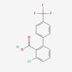molecular formula C14H8ClF3O2 B6363458 6-Chloro-2-(4-trifluoromethylphenyl)benzoic acid CAS No. 1261493-08-6