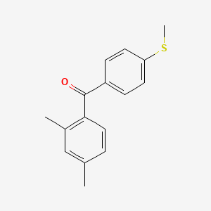 molecular formula C16H16OS B6363486 (2,4-Dimethyl-phenyl)-(4-methylsulfanyl-phenyl)-methanone CAS No. 13294-68-3