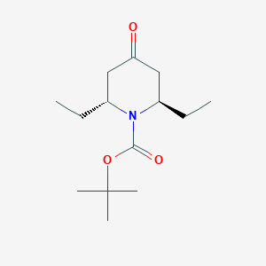 trans-2,6-Diethyl-4-oxo-piperidine-1-carboxylic acid t-butyl ester