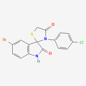 10-Bromo-3-(4-chlorophenyl)spiro[1,3-thiazolidine-2,3'-indoline]-4,7-dione