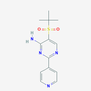 5-(tert-Butylsulfonyl)-2-(4-pyridyl)pyrimidin-4-amine