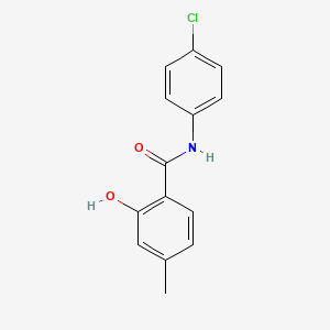 molecular formula C14H12ClNO2 B6363665 N-(4-chlorophenyl)-2-hydroxy-4-methylbenzamide CAS No. 521272-10-6