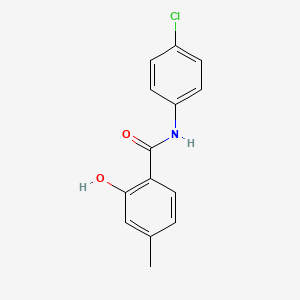 molecular formula C14H12ClNO2 B6363665 N-(4-Chloro-phenyl)-2-hydroxy-4-methyl-benzamide CAS No. 521272-10-6