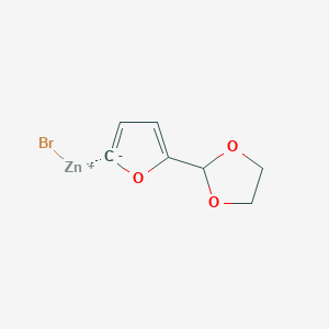 molecular formula C7H7BrO3Zn B6363696 5-(1,3-Dioxolan-2-yl)-2-furylzinc bromide, 0.5M in tetrahydrofuran CAS No. 1276045-68-1