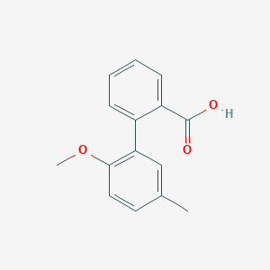 molecular formula C15H14O3 B6363727 2-(2-Methoxy-5-methylphenyl)benzoic acid, 95% CAS No. 1181294-93-8