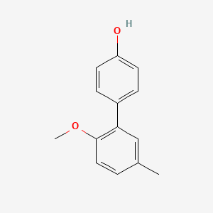 molecular formula C14H14O2 B6363735 4-(2-Methoxy-5-methylphenyl)phenol, 95% CAS No. 1181381-18-9