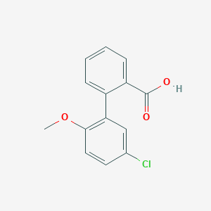 molecular formula C14H11ClO3 B6363753 2-(5-Chloro-2-methoxyphenyl)benzoic acid, 95% CAS No. 1181344-87-5