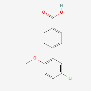 molecular formula C14H11ClO3 B6363757 4-(5-Chloro-2-methoxyphenyl)benzoic acid, 95% CAS No. 1179191-95-7