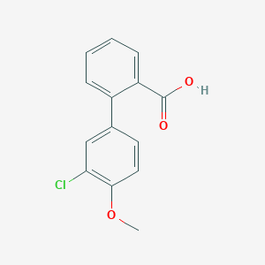 molecular formula C14H11ClO3 B6363772 2-(3-Chloro-4-methoxyphenyl)benzoic acid, 95% CAS No. 1178666-25-5
