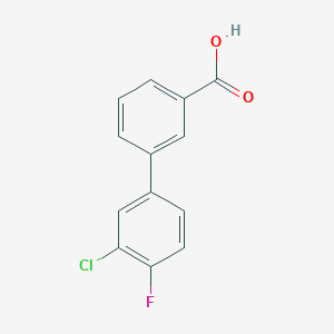 molecular formula C13H8ClFO2 B6363773 3-(3-Chloro-4-fluorophenyl)benzoic acid, 95% CAS No. 1181321-27-6