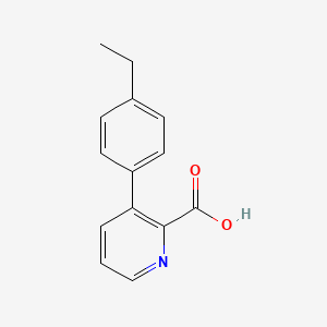 molecular formula C14H13NO2 B6363790 3-(4-乙基苯基)吡啶-2-甲酸，95% CAS No. 1225734-67-7