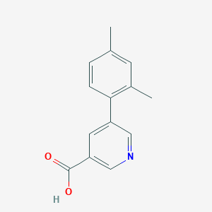 molecular formula C14H13NO2 B6363810 5-(2,4-Dimethylphenyl)nicotinic acid, 95% CAS No. 1225538-26-0
