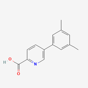 molecular formula C14H13NO2 B6363814 5-(3,5-Dimethylphenyl)picolinic acid, 95% CAS No. 1225762-84-4
